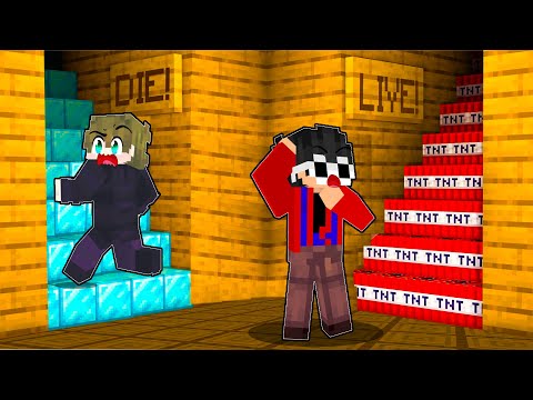 IF YOU CHOOSE THE WRONG STAIR, YOU DIE! - Minecraft