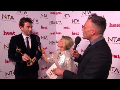 Backstage at the NTAs with David Tennant