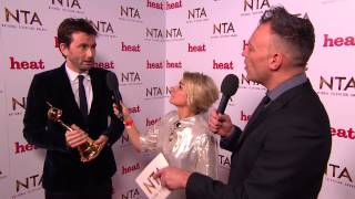 Backstage at the NTAs with David Tennant video