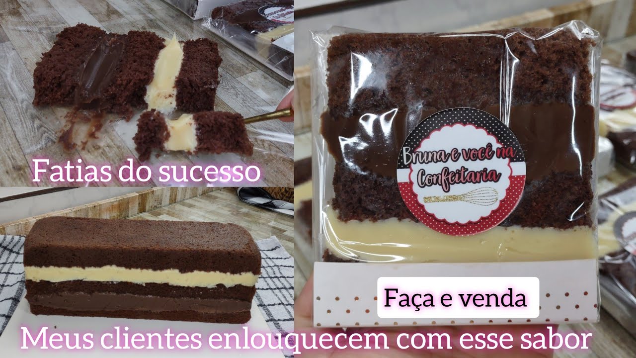 UMA DAS FATIAS MAIS VENDIDAS | DOIS  AMORES | SLICE CAKE | FATIAS GOURMET | RECEITA COMPLETA