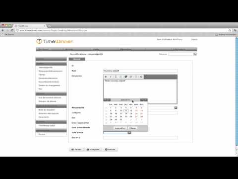 TimeWinner Gestion des jalons/objectifs