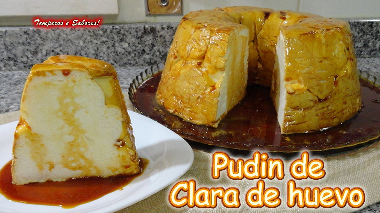 PUDIN DE CLARA DE HUEVO con solo 3 ingredientes, fácil, ligero y delicioso