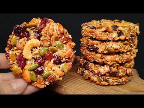 No Sugar! Healthy Cookies No Flour, Sugar or Gluten! Energy Dessert for Every Day!