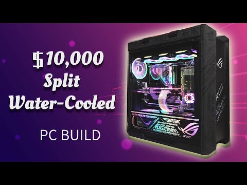 Gorgeous split water cooled PC, Cost ＄10000 | ASUS ROG Gaming Build