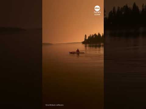 Orange skies over Canada as wildfires rage