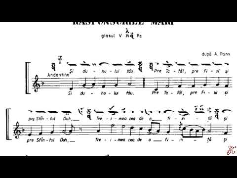 Răspunsurile mari glas 5 după A. Pann, Cântările Sfintei Liturghii