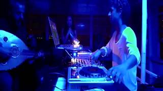 Turntables on the Hudson impromptu jam The Spy from Cairo, Nickodemus, Tina, Congafist & Troy Simms