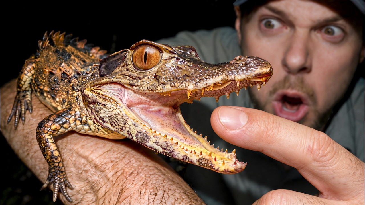 Snappy and Rare! Mini Croc Caught in the Amazon Rainforest!