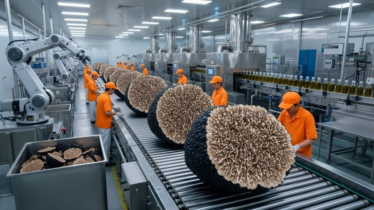 هل تعرف كيف يُصنع زيت الكمأة؟ جولة مذهلة من الكمأة الطازجة حتى التعبئة