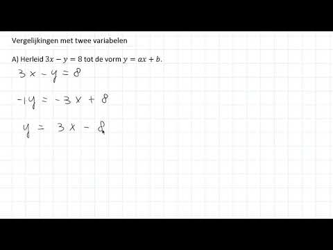 Vergelijkingen - Vergelijkingen met twee variabelen (3 HAVO)
