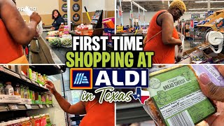 FIRST TIME Shopping at ALDI in Texas 🛒 | Interesting ALDI Finds We Didn’t Expect!
