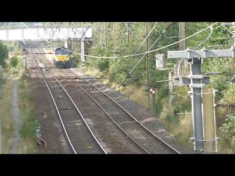 66423+66850'sb 6K05'Carlisle/Crewe Basford Hall engineers Charnock Richard 25'8'25