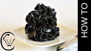 how to make dark black buttercream icing