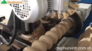 MÁY TIỆN GỖ CNC NẠP PHÔI TỰ ĐỘNG CHÀ NHÁM Woodmaster