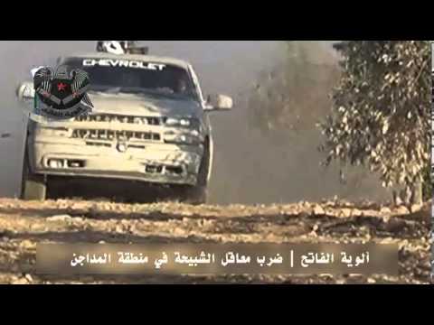 استهداف مقرات النظام في المداجن في ريف حماة الشرقي من قبل ألوية الفاتح ضمن معركة قادمون