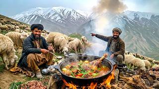 Surviving in Afghanistan's Highest Mountains | Shepherd Herds 500 Sheep & Cooks Over Open Fire