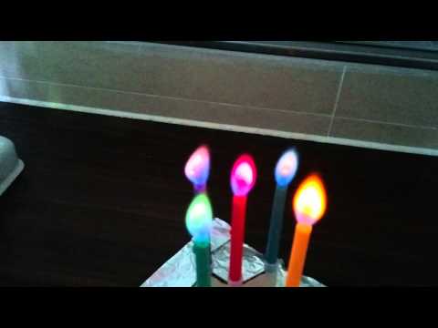Colored Flame Birthday Candles