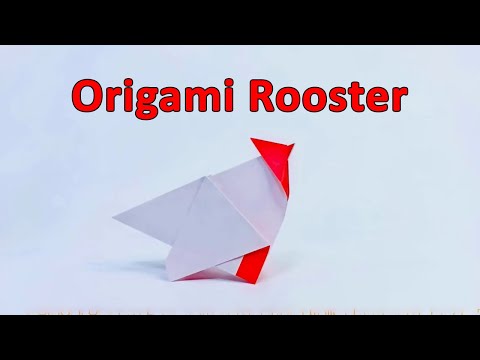 Easy Origami Rooster Tutorial - How To Make An Origami Rooster