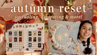 cozy autumn reset 🍃☕️ journaling and decorating