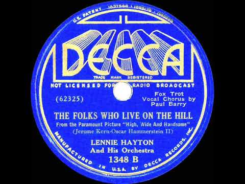 1937 Lennie Hayton - The Folks Who Live On The Hill (Paul Barry, vocal)