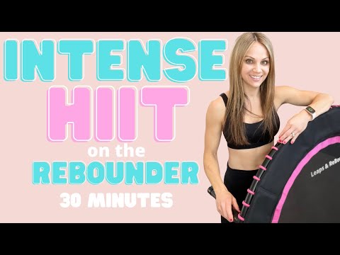 30 MIN INTENSE HIIT Cardio REBOUNDING Workout to Burn Fat | AT HOME Mini Trampoline Workout
