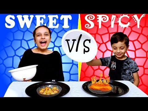 SPICY vs SWEET challenge #Funny #Kids | Tasty snacks for kids | Aayu and Pihu Show | Video & Photo SPICY vs SWEET challenge #Funny #Kids | Tasty snacks for kids | Aayu and Pihu Show | Video & Photo