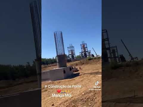 construção da ponte da cidade de Manga Mg