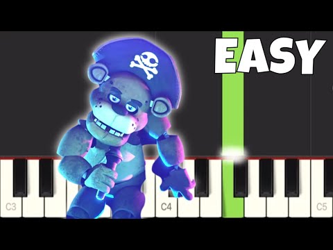 FNAF Pirate Song - EASY Piano Tutorial