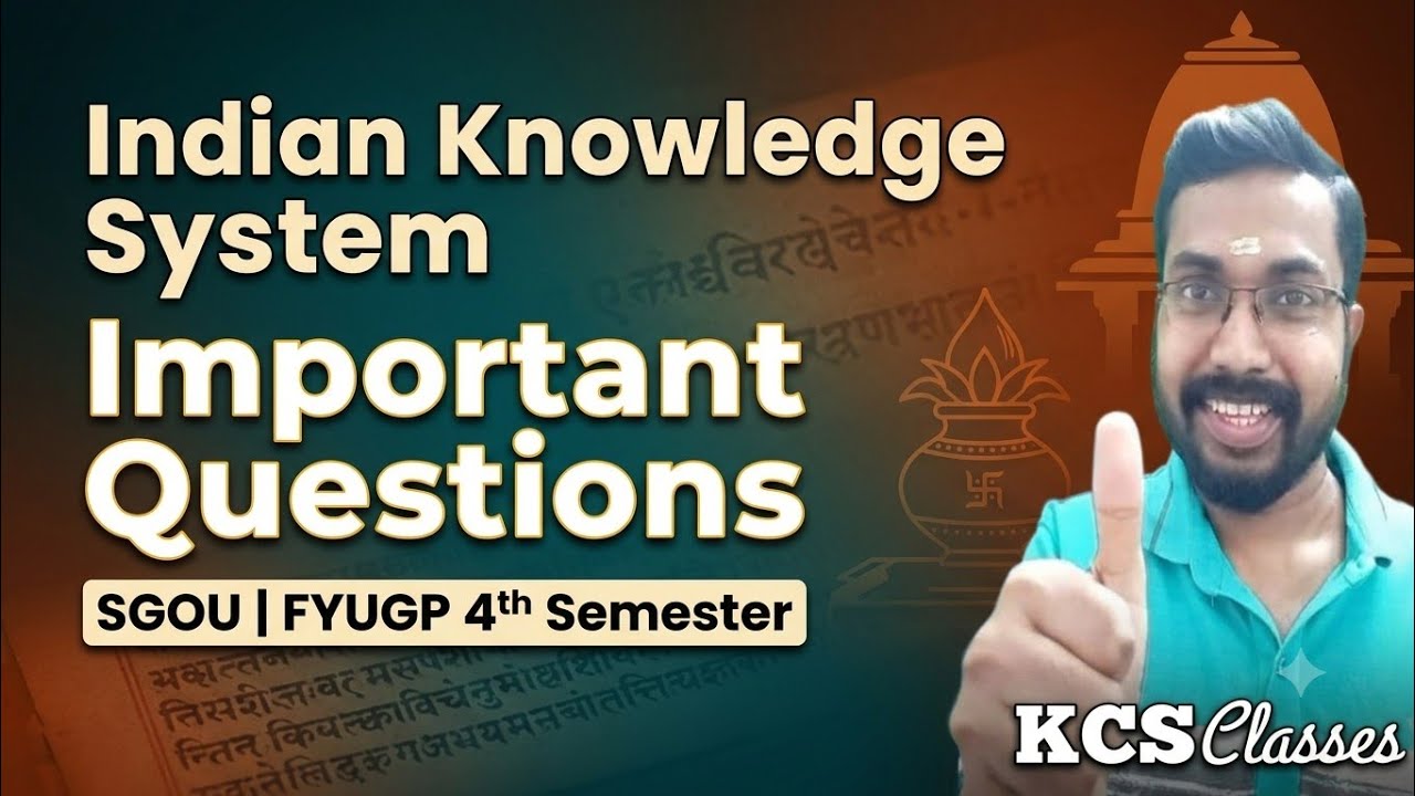 Indian Knowledge System|Important Questions 🔥 SGOU FYUGP 4th Semester 