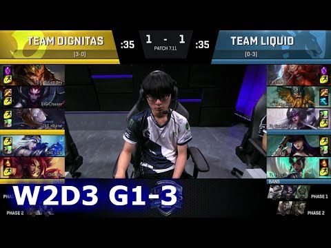 Dignitas vs Liquid | Game 3 S7 NA LCS Summer 2017 Week 2 Day 3 | DIG vs TL G3 W2D3