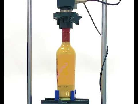 Christmas egg nog bottle ROPP cap unscrewing torque measurement