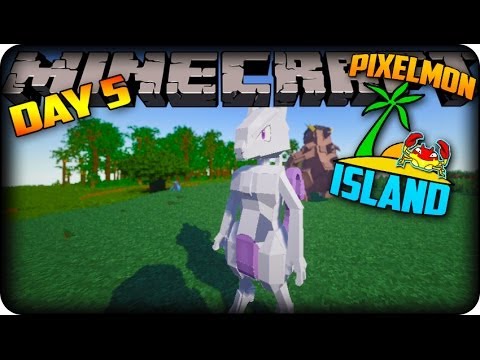 MINECRAFT PIXELMON ISLAND - Day 5 - CRUNCHING THEM MEWTWOS!