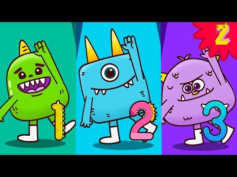 Ten little monsters l Nursery rhymes for kids l Halloween Numbers l ZooZooSong!