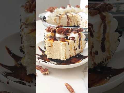 No Bake Turtle Pie Recipe - SO GOOD!