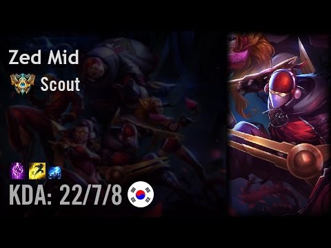 Zed Mid vs Azir - Scout - KR Challenger Patch 6.15