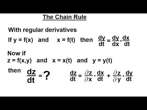 Calculus 3: Partial Derivative (24 of 50) The Chain Rule