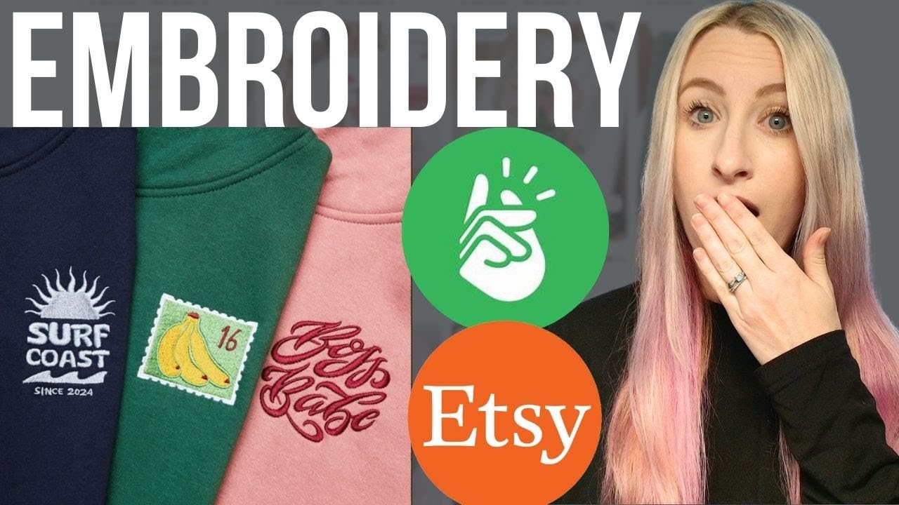 EMBROIDERY tutorial with Printify and Etsy! 🧵✨