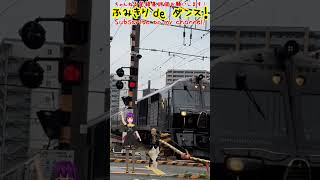 踏切動画 101【ふみきり 鉄道】【電車】【踏切ダンス】【踏切アニメ】「ふみきりdeダンス」　Japanese railroad crossing animation.