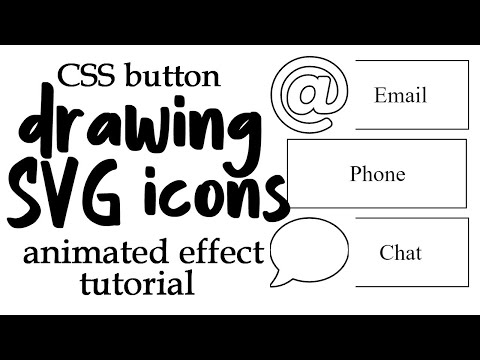 Animated CSS Button Hover Tutorial | SVG Icons Drawing Effect