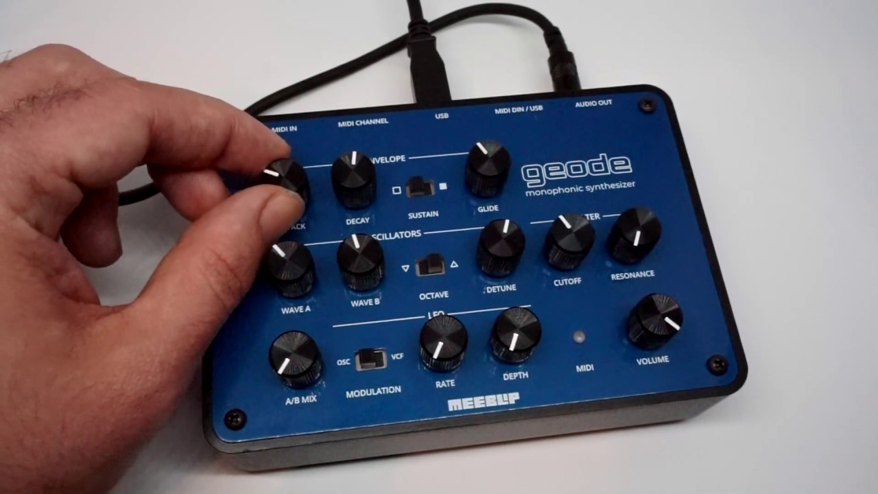 MeeBlip geode synth: hands-on demo - YouTube