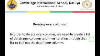 Grade 12 IP Pandas Dataframe Iteration Part I 13 04 2020