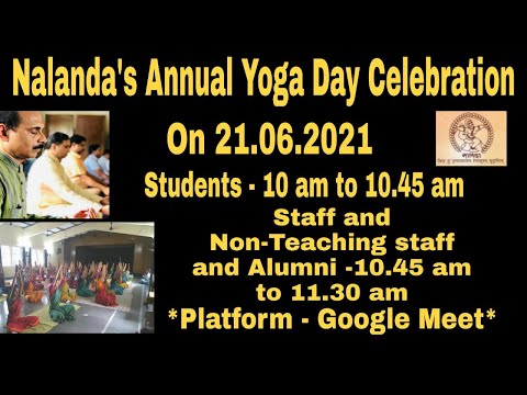 Nalanda's Online Yoga Day Celebrations 2021