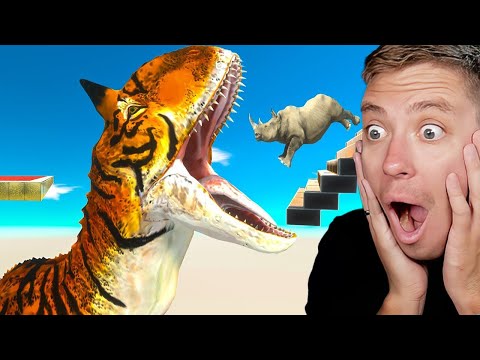 Reacting To WHO Can Jump Over the T-Rex?!