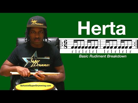 BASIC FOR DRUMMERS | Herta Rudiment Breakdown