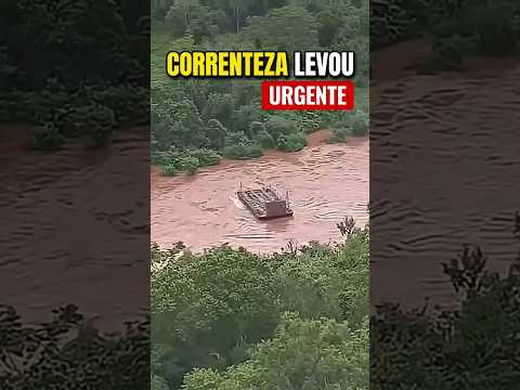 Balsa do Rio Piquiri, entre os municípios de Laranjal e Diamante do Sul, foi levada pela  correnteza