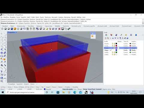 2 Rhinoceros Base. Una semplice scatola in cartone