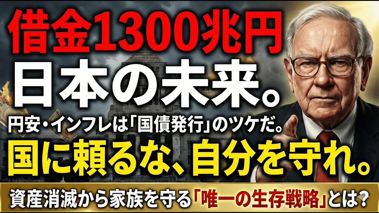 【1人1000万の借金】この莫大なツケを払わされるのは政治家ではなく、貯金し続ける日本人です。日本の借金1300兆円でも資産を増やす方法。円安を味方につける「グローバル企業」のオーナーになる思考法