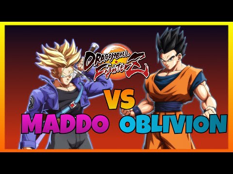 DBFZ - MADDO vs OBLIVION gameplays (Super Baby 2, Trunks, Krillin vs Fusion Bros, Adult Gohan)