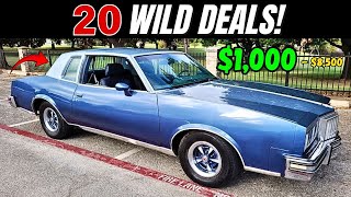 20 Classic Cars priced $1,000 to $8,500!