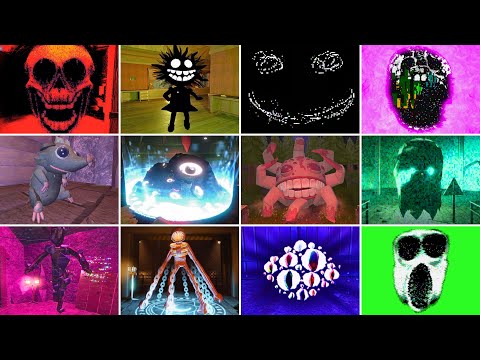 DOORS - All Jumpscares & All Crucifix Uses & All Entities | ROBLOX